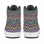 Tribal Aztec Hippie Pattern Print High Top Leather Sneakers