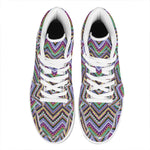 Tribal Aztec Hippie Pattern Print High Top Leather Sneakers