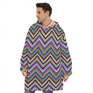 Tribal Aztec Hippie Pattern Print Hoodie Blanket