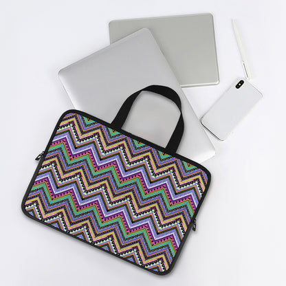 Tribal Aztec Hippie Pattern Print Laptop Sleeve With Handle