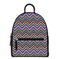 Tribal Aztec Hippie Pattern Print Leather Backpack