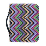 Tribal Aztec Hippie Pattern Print Leather Bible Cover