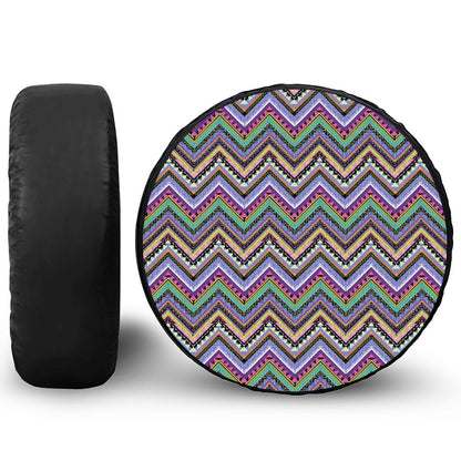 Tribal Aztec Hippie Pattern Print Leather Spare Tire Cover