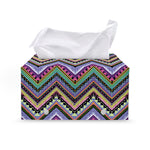 Tribal Aztec Hippie Pattern Print Leather Tissue Box Cover