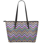Tribal Aztec Hippie Pattern Print Leather Tote Bag