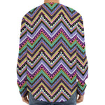 Tribal Aztec Hippie Pattern Print Long Sleeve Baseball Jersey