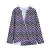 Tribal Aztec Hippie Pattern Print Long Sleeve Short Coat