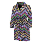Tribal Aztec Hippie Pattern Print Men's Bathrobe