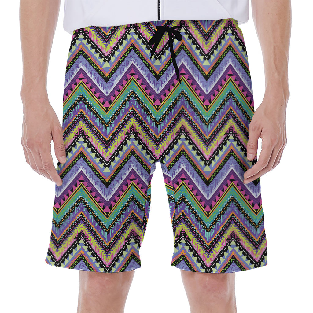 Tribal Aztec Hippie Pattern Print Men's Beach Shorts