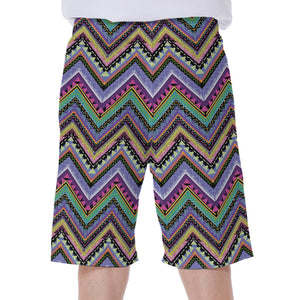 Tribal Aztec Hippie Pattern Print Men's Beach Shorts