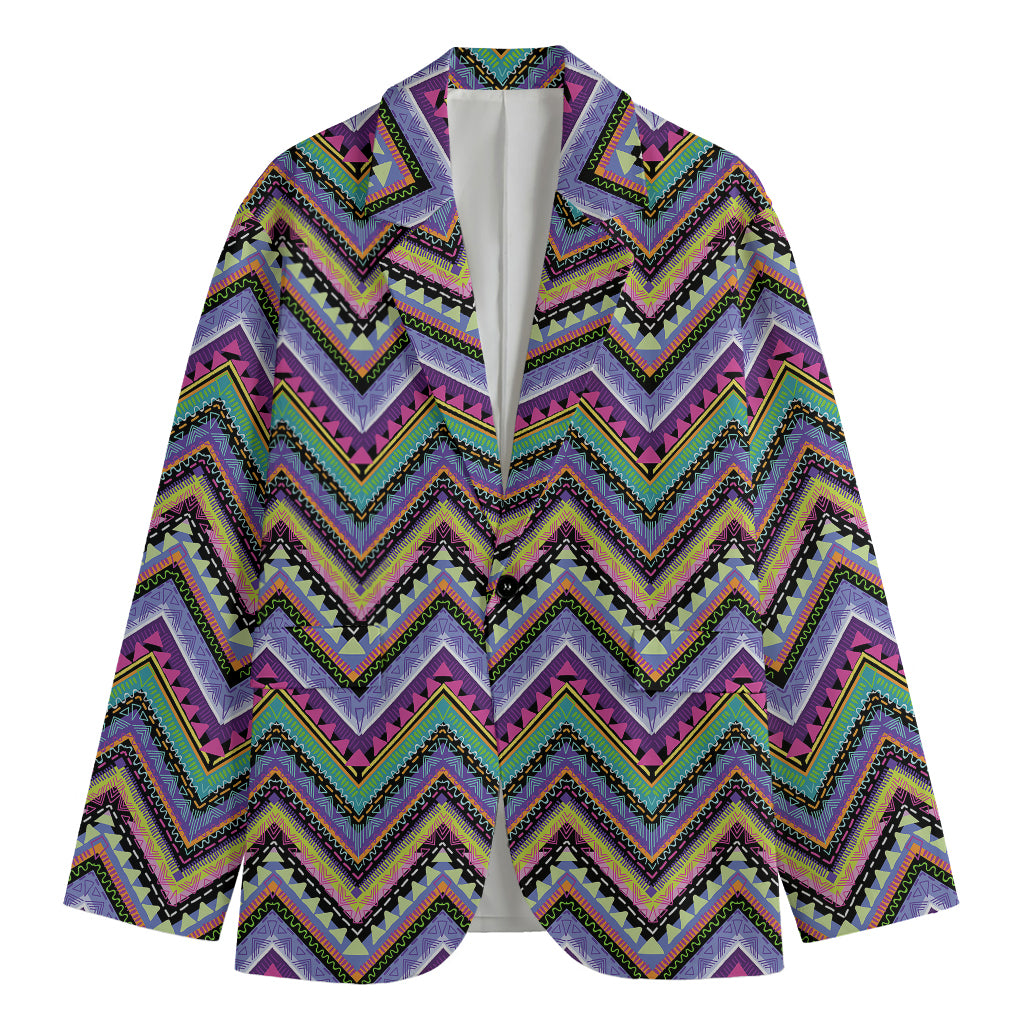 Tribal Aztec Hippie Pattern Print Men's Blazer