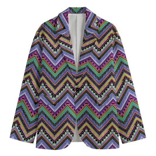 Tribal Aztec Hippie Pattern Print Men's Blazer