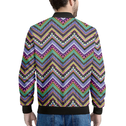 Tribal Aztec Hippie Pattern Print Men's Bomber Jacket