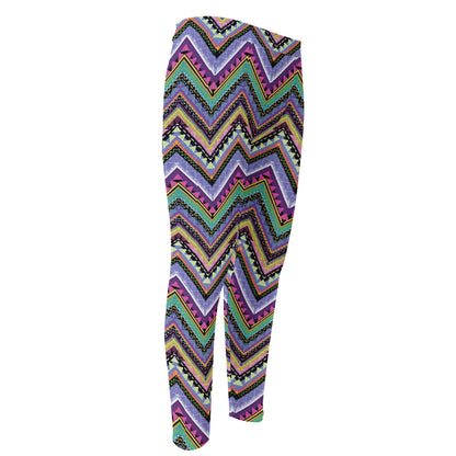 Tribal Aztec Hippie Pattern Print Men's Compression Pants