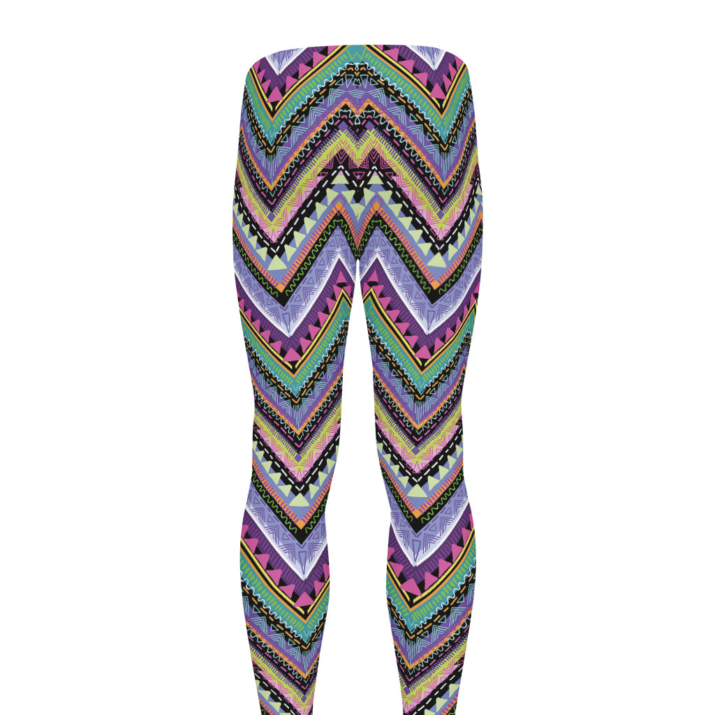 Tribal Aztec Hippie Pattern Print Men's leggings