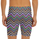 Tribal Aztec Hippie Pattern Print Men's Long Boxer Briefs