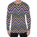 Tribal Aztec Hippie Pattern Print Men's Long Sleeve T-Shirt