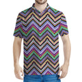 Tribal Aztec Hippie Pattern Print Men's Polo Shirt