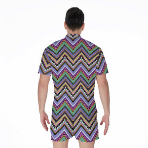 Tribal Aztec Hippie Pattern Print Men's Rompers