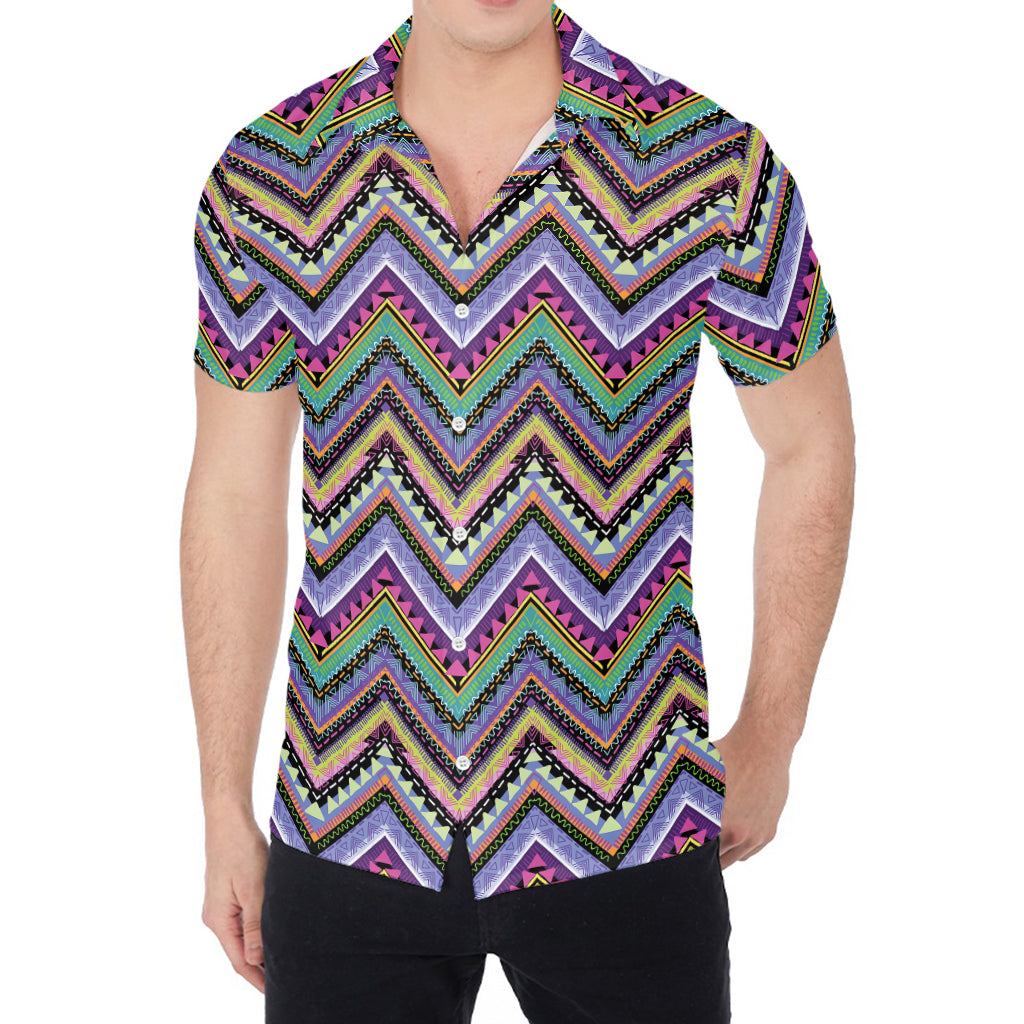 Tribal Aztec Hippie Pattern Print Men's Shirt