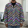 Tribal Aztec Hippie Pattern Print Men's Shirt Jacket