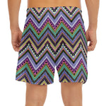Tribal Aztec Hippie Pattern Print Men's Split Running Shorts