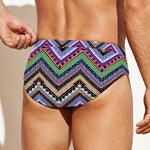Tribal Aztec Hippie Pattern Print Men's Swim Briefs