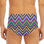 Tribal Aztec Hippie Pattern Print Men's Triangle Swim Briefs