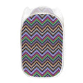 Tribal Aztec Hippie Pattern Print Mesh Laundry Hamper