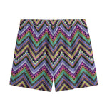 Tribal Aztec Hippie Pattern Print Mesh Shorts