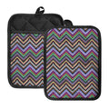 Tribal Aztec Hippie Pattern Print Pot Holders With Pocket