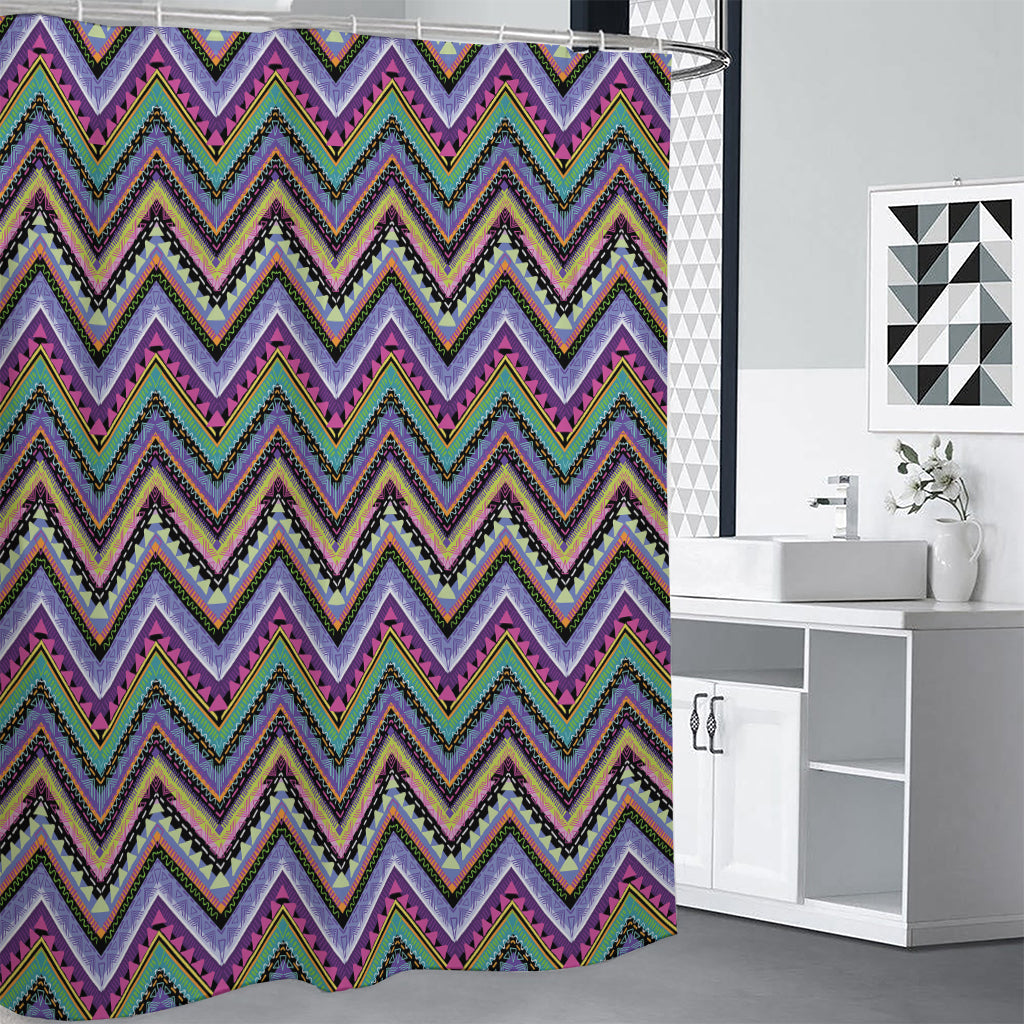 Tribal Aztec Hippie Pattern Print Premium Shower Curtain