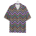 Tribal Aztec Hippie Pattern Print Rayon Hawaiian Shirt