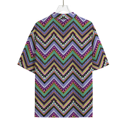 Tribal Aztec Hippie Pattern Print Rayon Hawaiian Shirt