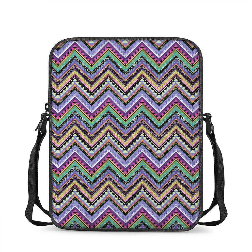 Tribal Aztec Hippie Pattern Print Rectangular Crossbody Bag