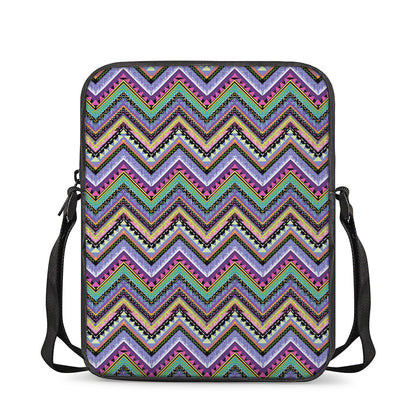 Tribal Aztec Hippie Pattern Print Rectangular Crossbody Bag