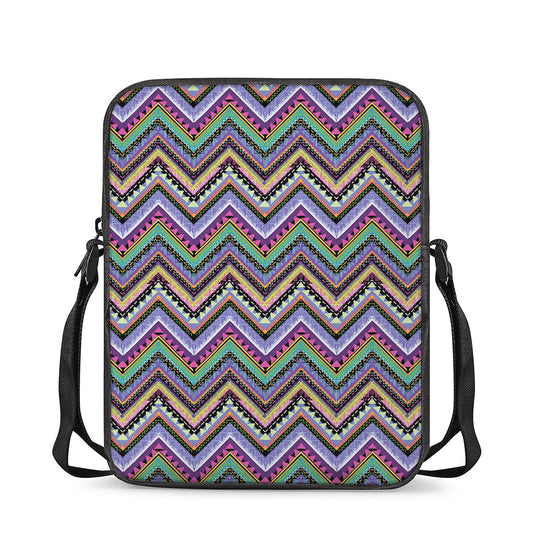 Tribal Aztec Hippie Pattern Print Rectangular Crossbody Bag