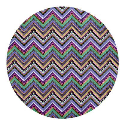 Tribal Aztec Hippie Pattern Print Round Blanket