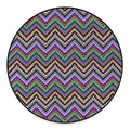Tribal Aztec Hippie Pattern Print Round Floor Mat
