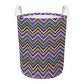 Tribal Aztec Hippie Pattern Print Round Laundry Basket