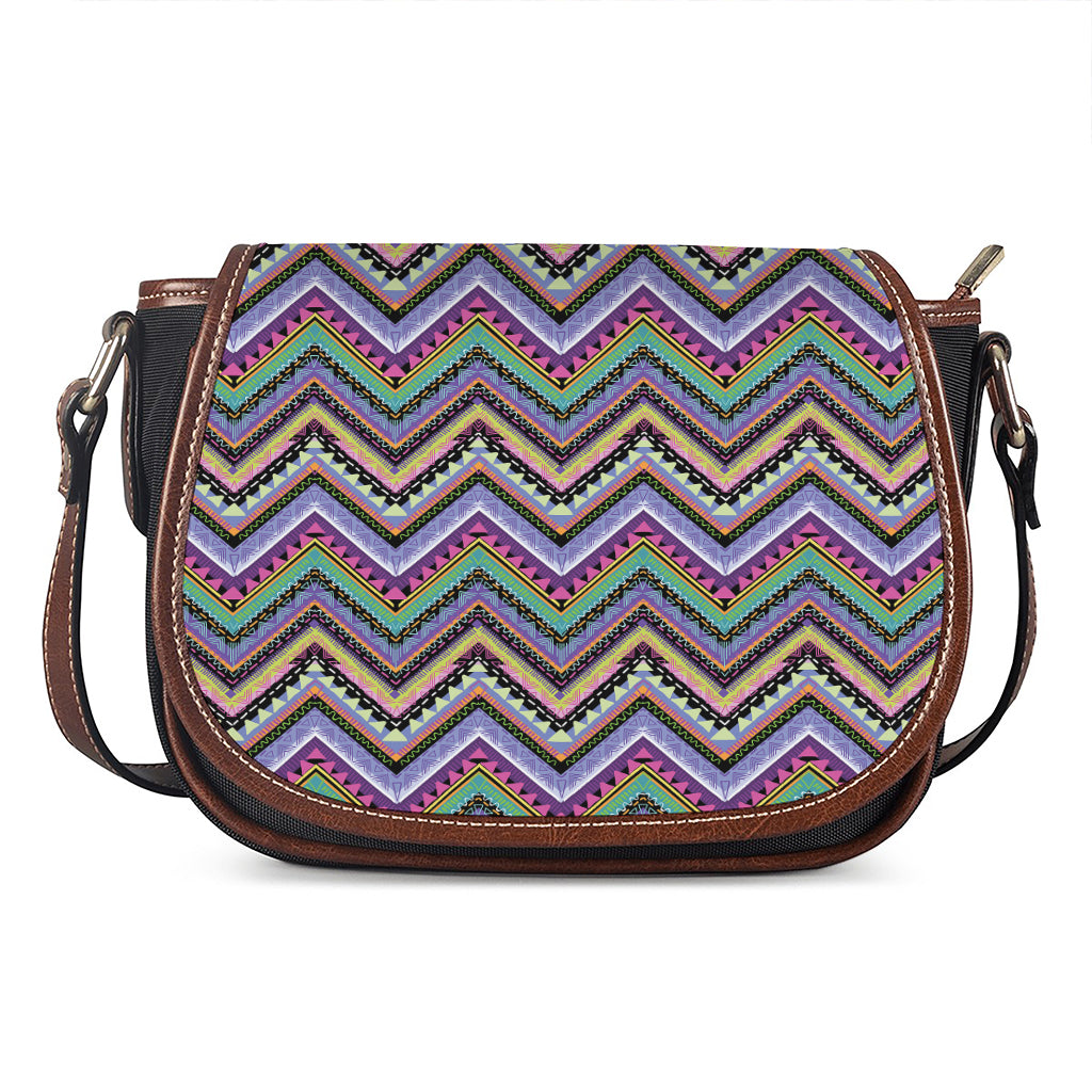 Tribal Aztec Hippie Pattern Print Saddle Bag