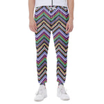 Tribal Aztec Hippie Pattern Print Scuba Joggers