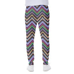 Tribal Aztec Hippie Pattern Print Scuba Joggers