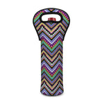 Tribal Aztec Hippie Pattern Print Single Neoprene Wine Tote