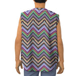 Tribal Aztec Hippie Pattern Print Sleeveless Baseball Jersey
