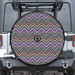 Tribal Aztec Hippie Pattern Print Tire Cover With Camera Hole