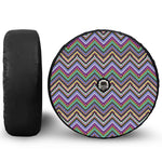 Tribal Aztec Hippie Pattern Print Tire Cover With Camera Hole
