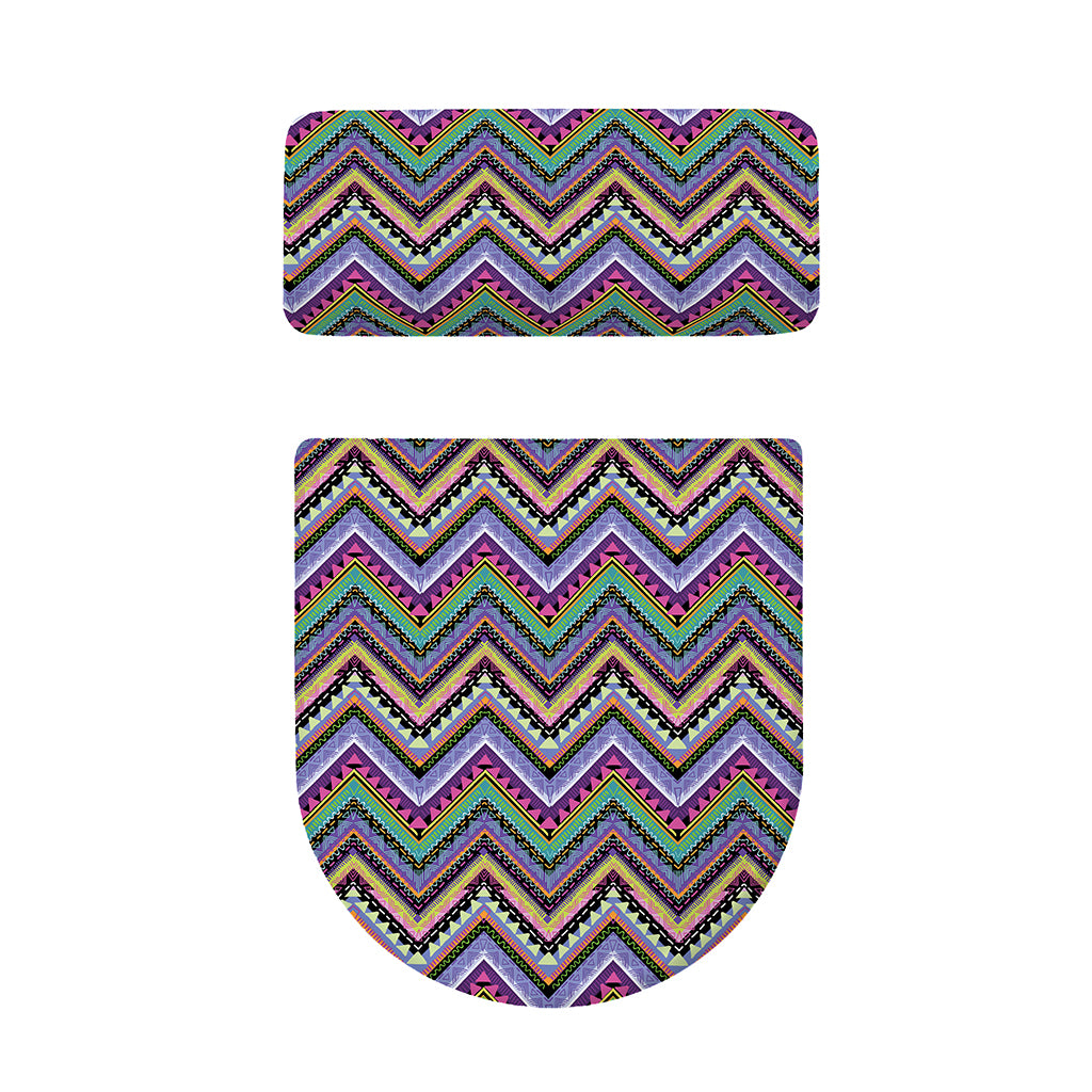 Tribal Aztec Hippie Pattern Print Toilet Lid And Tank Cover Set