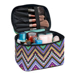 Tribal Aztec Hippie Pattern Print Travel Makeup Bag