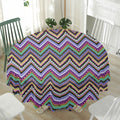 Tribal Aztec Hippie Pattern Print Waterproof Round Tablecloth